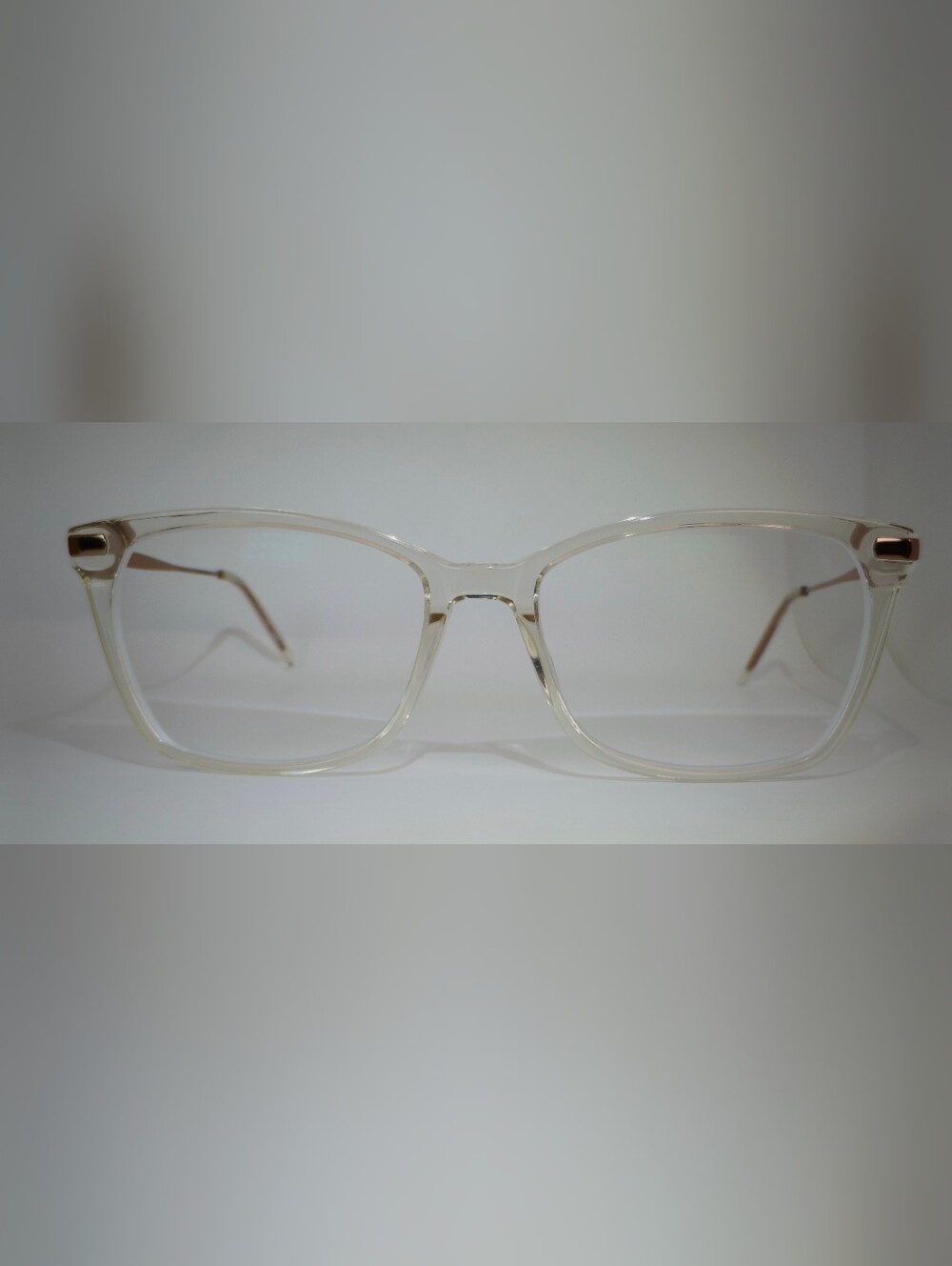 Foward. Clear Square Frame Women's Eyewear - Transparent Rose Gold 🌹